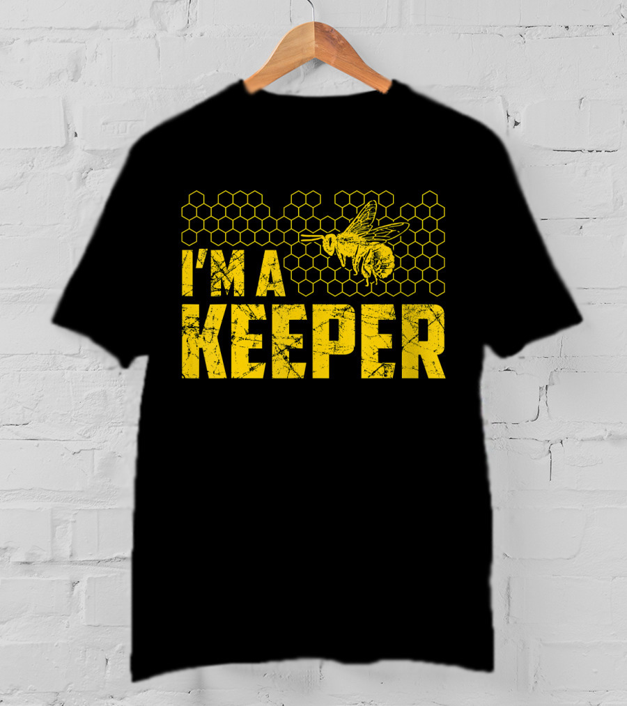 I'm A Keeper Beekeeping Honeycomb Bee T-Shirt