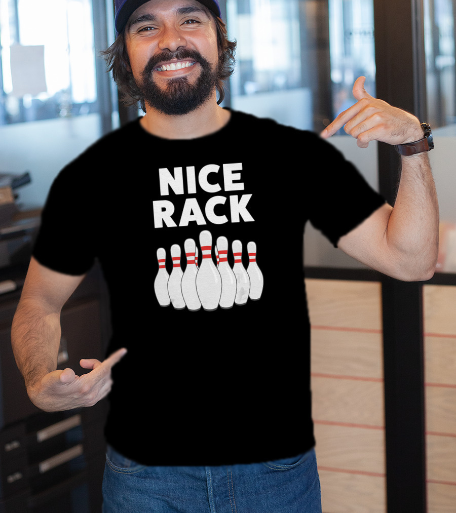 Nice Rack Funny Bowling Dad T-Shirt
