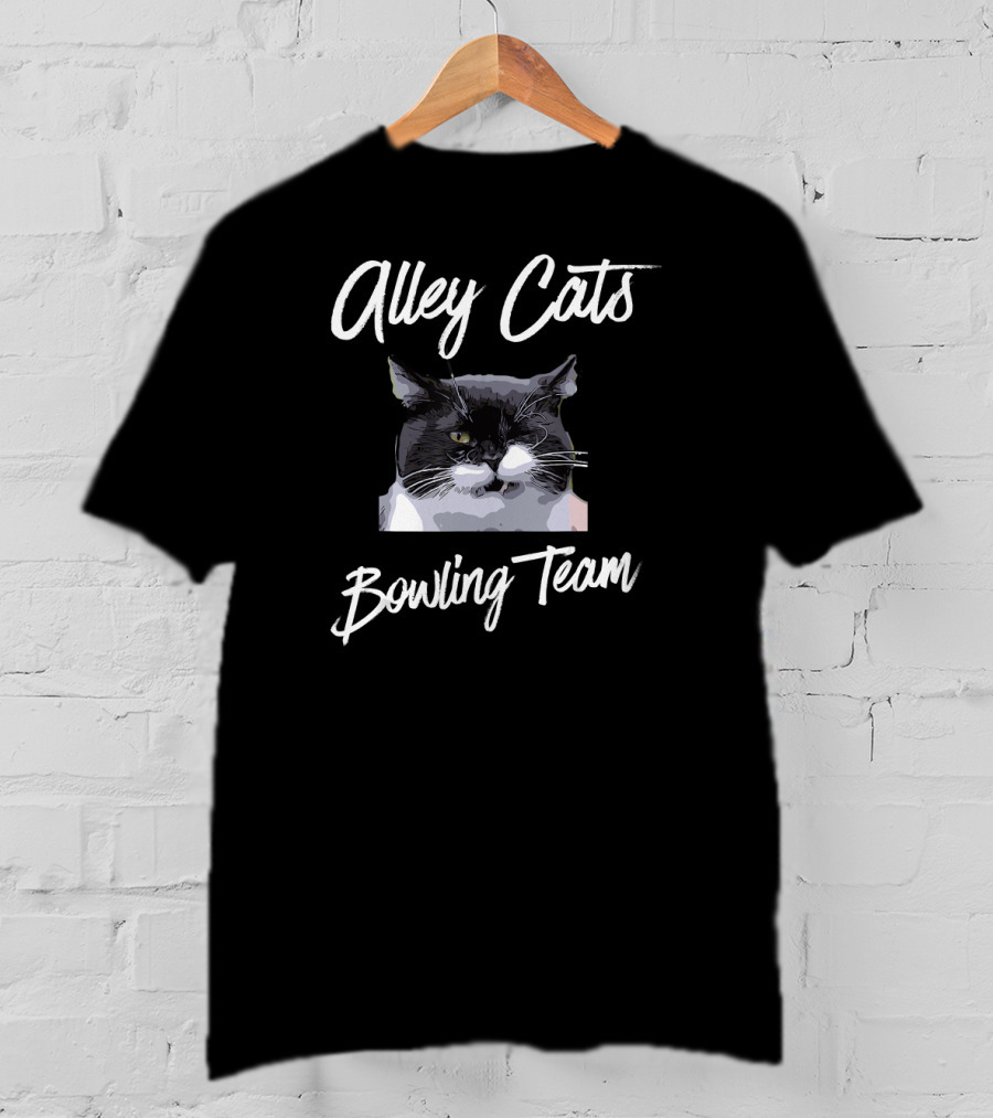 Alley Cats Bowling Team Funny Bowling Alley Cats T-Shirt