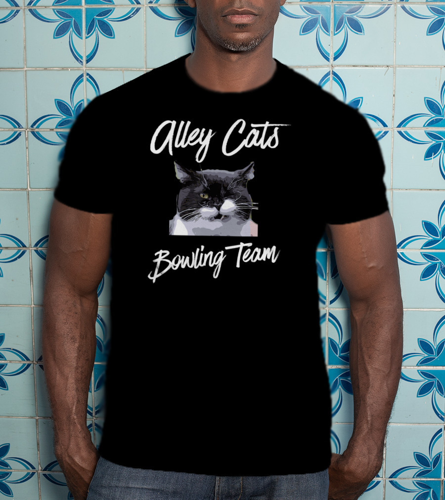 Alley Cats Bowling Team Funny Bowling Alley Cats T-Shirt