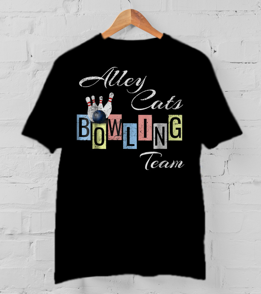 Alley Cats Bowling Team Funny Bow T-Shirt