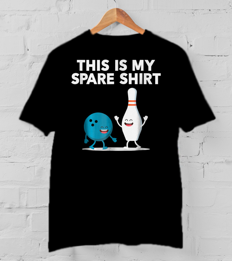 This Is My Spare Shirt Funny Bowling Pin And Ball T-Shirt