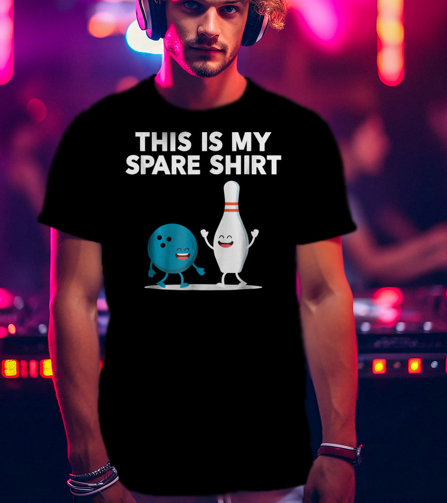 This Is My Spare Shirt Funny Bowling Pin And Ball T-Shirt