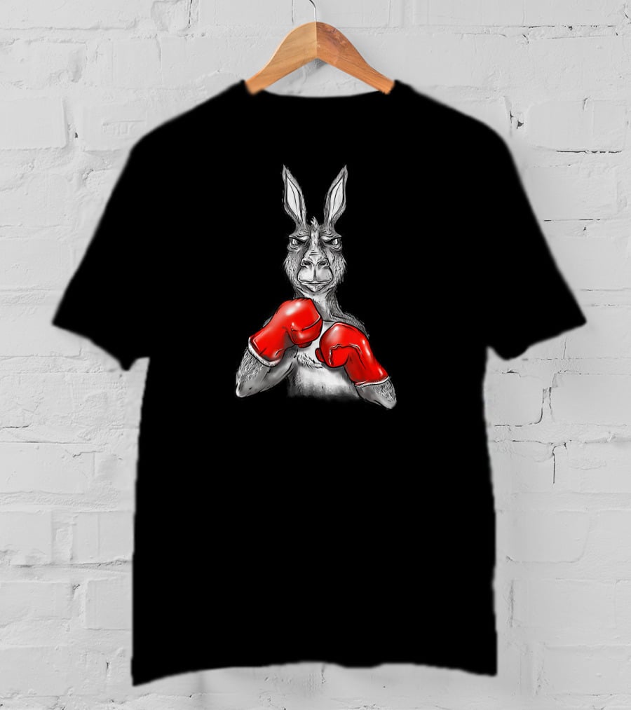 Funny Boxing Kangaroo With Red Gloves T-Shirt