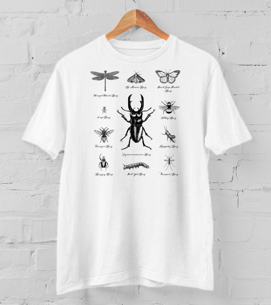 Funny Beetle Insects Grasshopper Bee Moth Dragonfly Bug Cabinet T-Shirt
