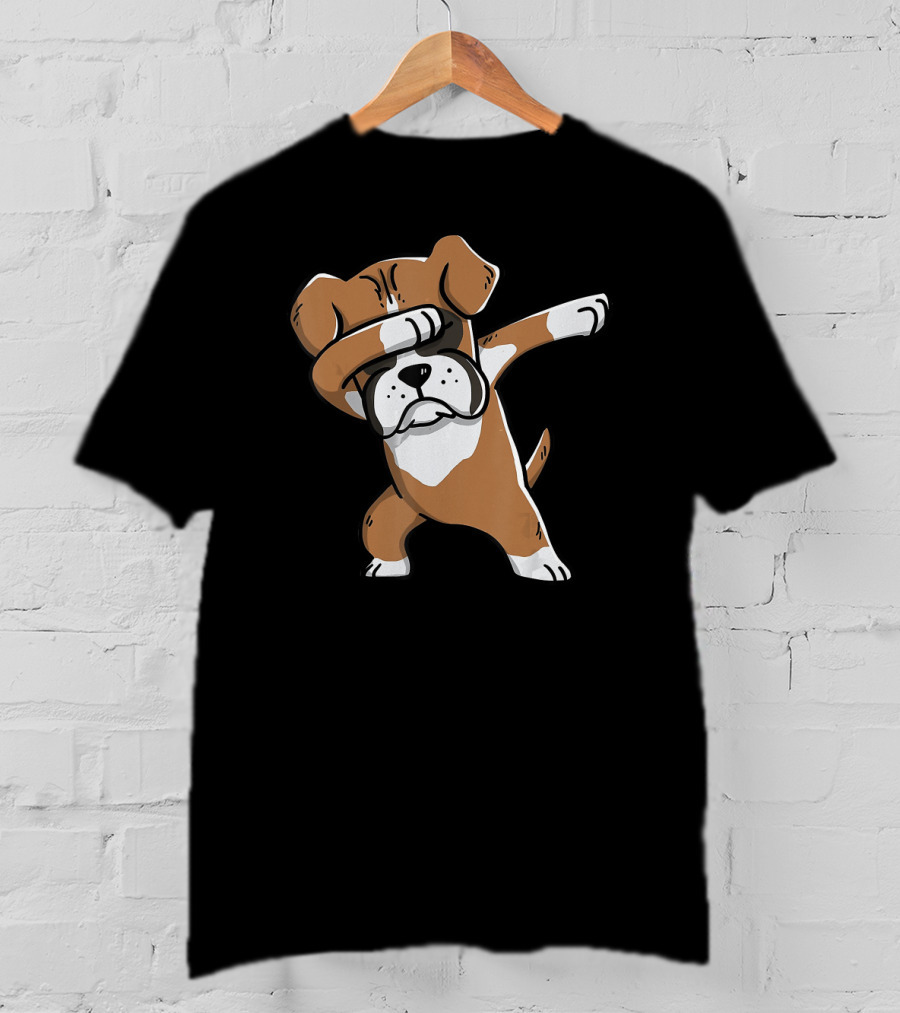 Dabbing Boxer Dog Birthday Party Fun T-Shirt