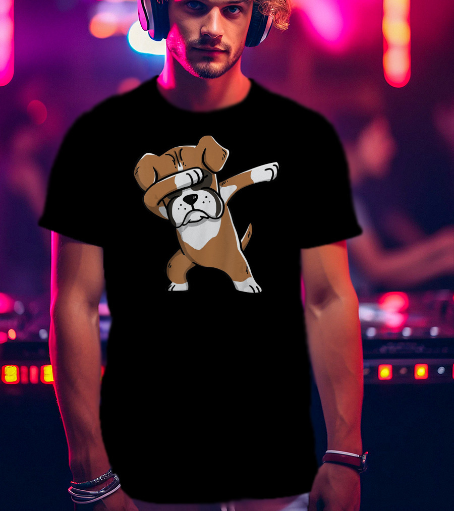 Dabbing Boxer Dog Birthday Party Fun T-Shirt