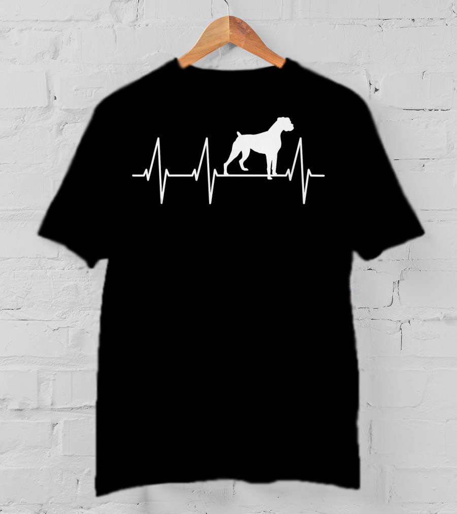 Funny Dog Heartbeat Boxer T-Shirt