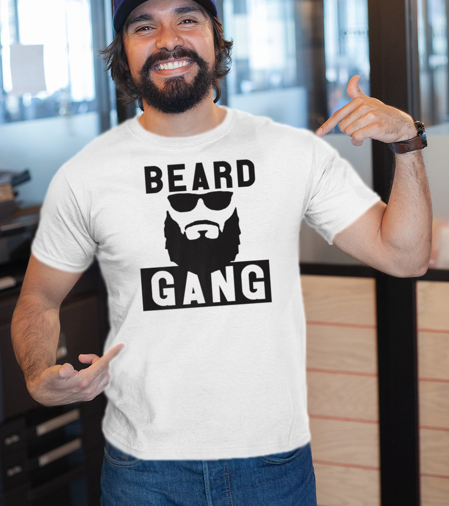 Beard Gang Funny Men's Beard Sunglasses T-Shirt