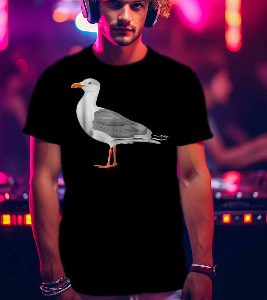 Funny Seagull Ocean Lover Coastal Bird T-Shirt