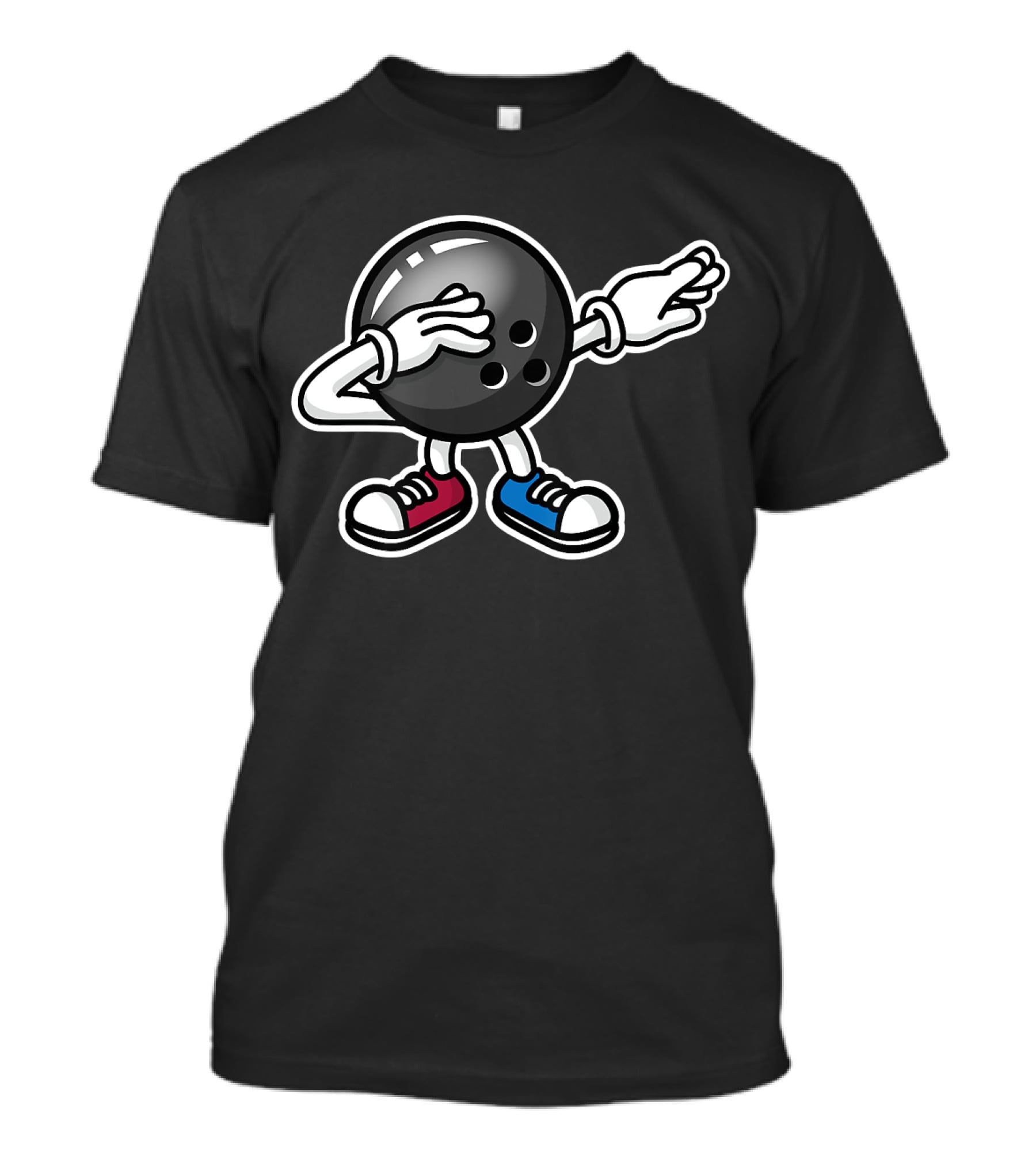 Funny The Dab Dabbing Bowling Ball Kid Bowle Sneakers T-Shirt