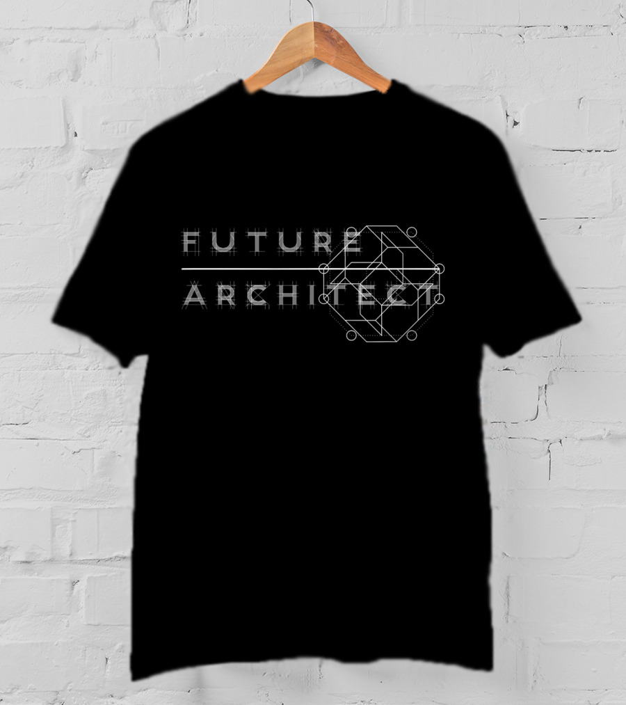 Future Architect Geometric Design Blueprint Graduation T-Shirt
