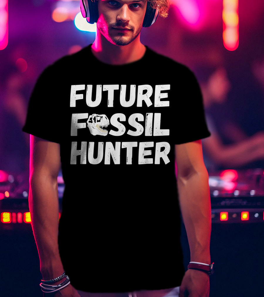 Future Fossil Hunter Dinosaur Archeologist T-Rex Skull T-Shirt