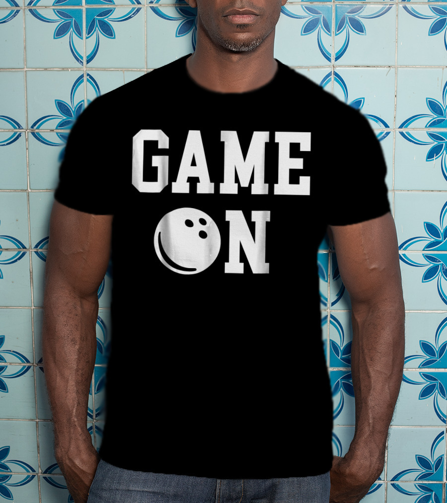 GAME ON Bowling Ball Icon Strike T-Shirt