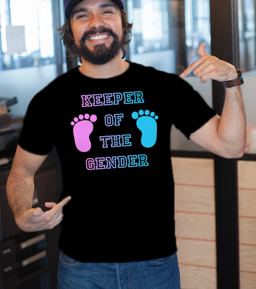 Keeper Of The Gender Pink Blue Footprints T-Shirt