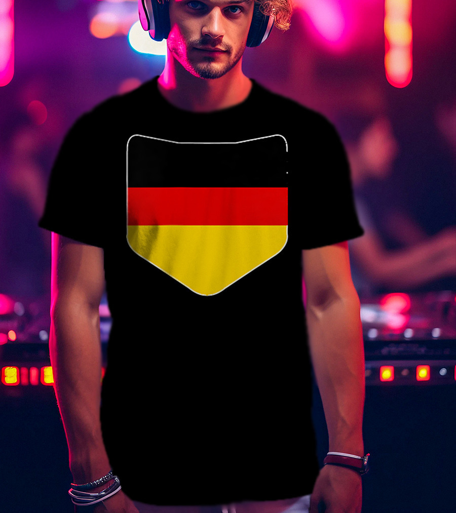 Germany Flag Pocket Print Country Emblem German Colors T-Shirt