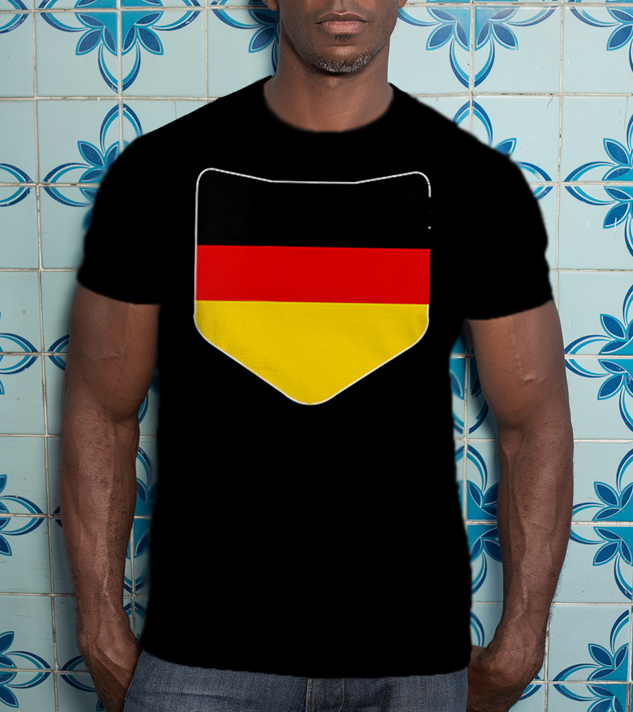 Germany Flag Pocket Print Country Emblem German Colors T-Shirt
