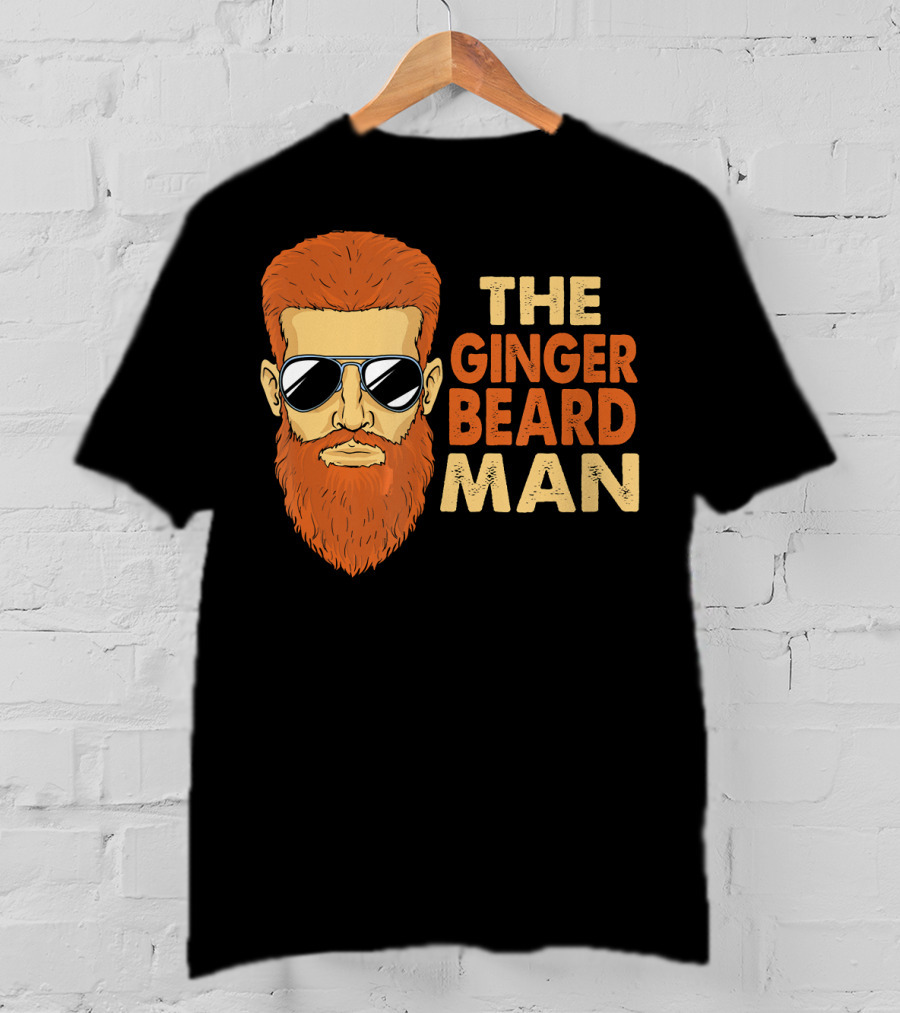 THE GINGER BEARD MAN Dark Red Brown Hair T-Shirt
