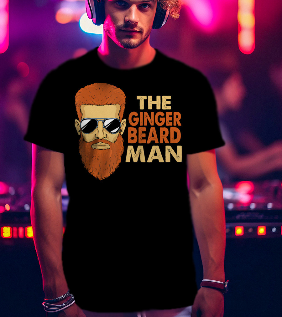THE GINGER BEARD MAN Dark Red Brown Hair T-Shirt