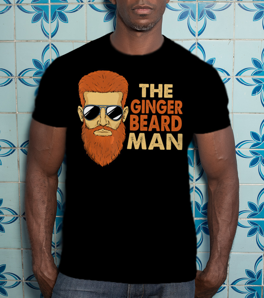 THE GINGER BEARD MAN Dark Red Brown Hair T-Shirt