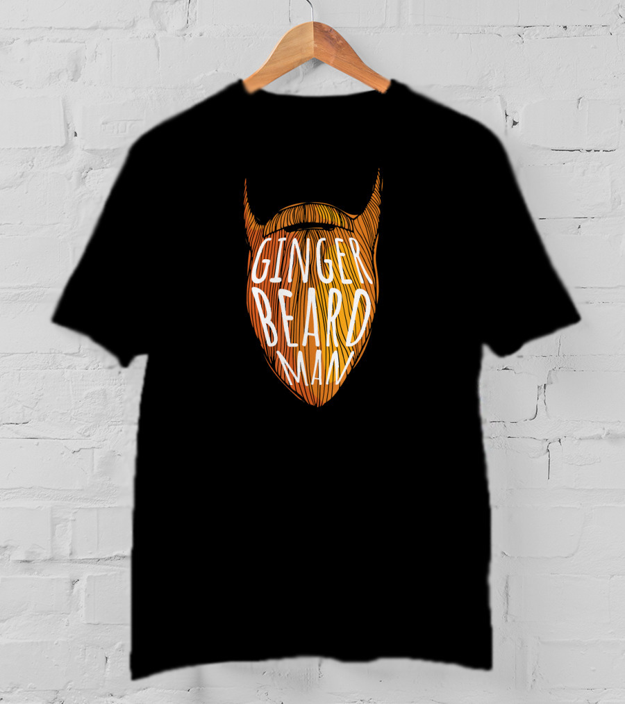 Ginger Beard Man Funny Redhead Unique Orange Textured Beard T-Shirt