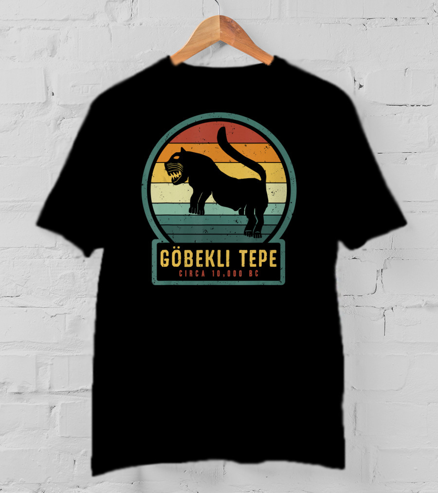 Göbekli Tepe Circa 10,000 BC Large Cat Lion T-Shirt