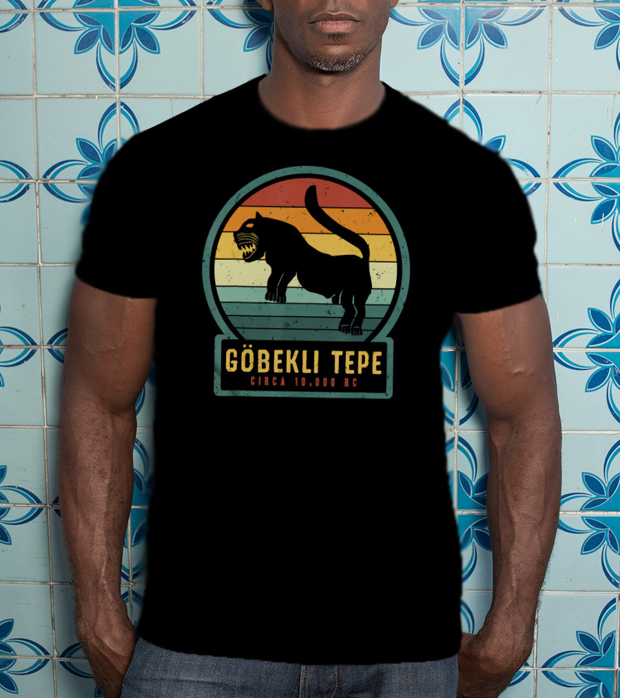 Göbekli Tepe Circa 10,000 BC Large Cat Lion T-Shirt