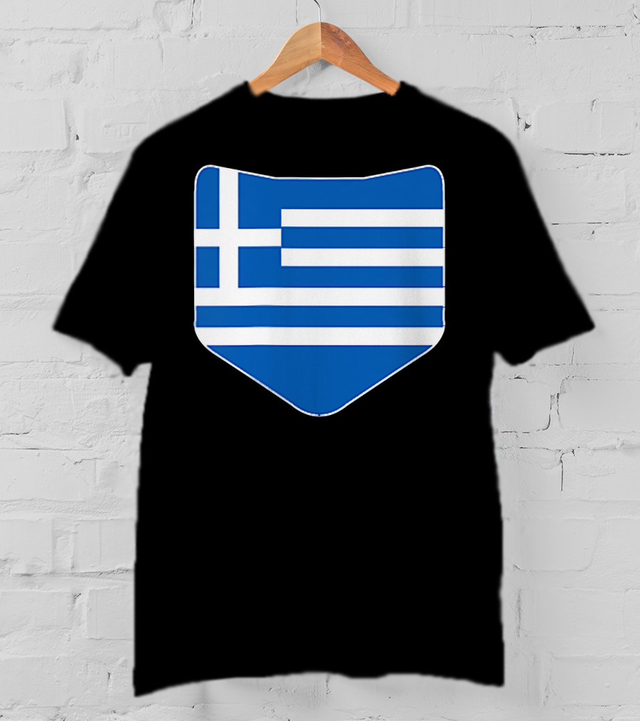 Greece Flag Shield Emblem T-Shirt