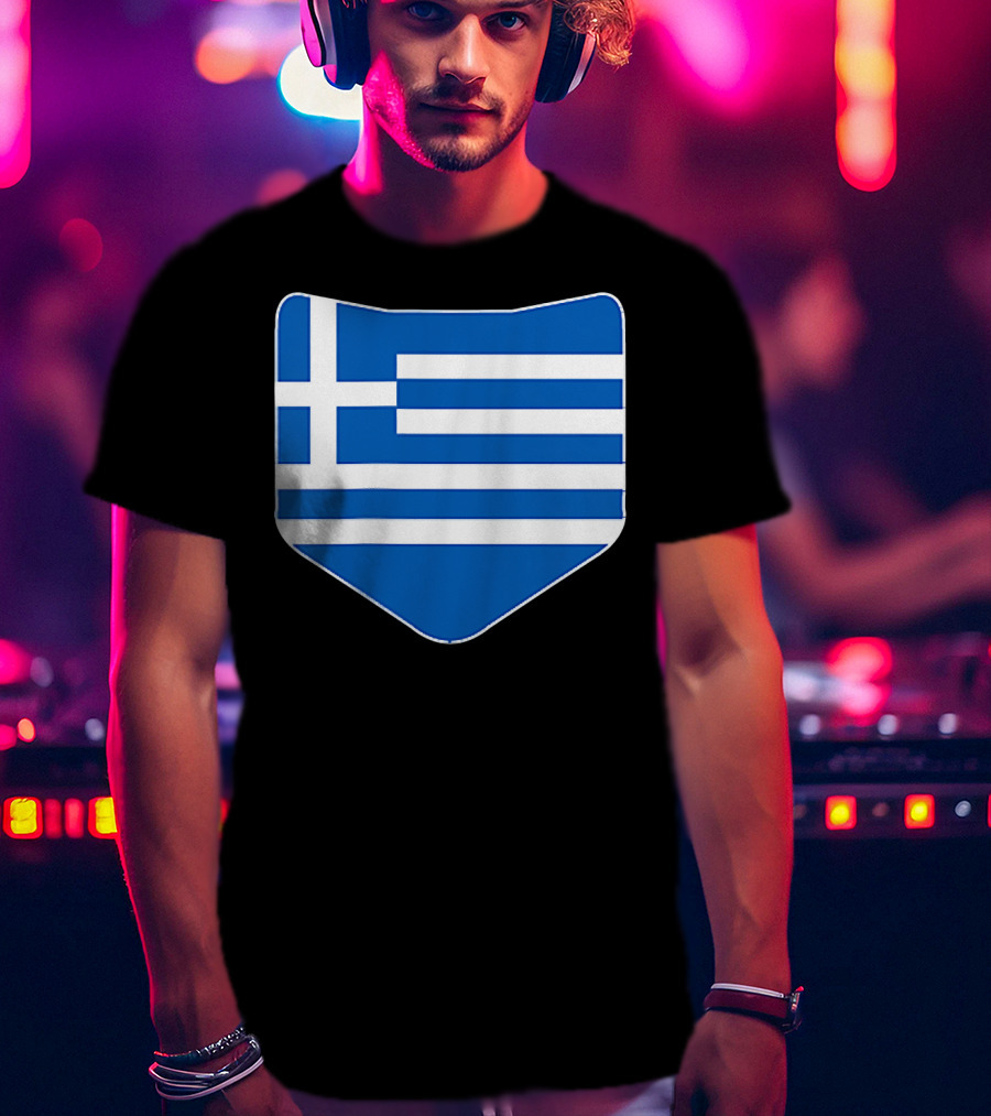 Greece Flag Shield Emblem T-Shirt