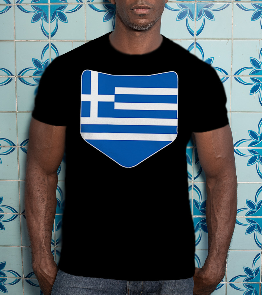 Greece Flag Shield Emblem T-Shirt