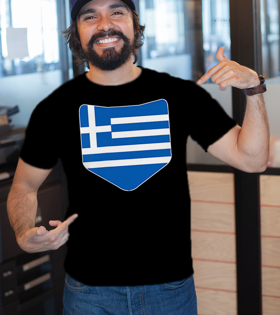 Greece Flag Shield Emblem T-Shirt