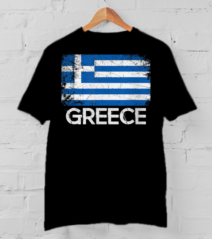 Greek Flag Vintage Greece Made In Gree T-Shirt