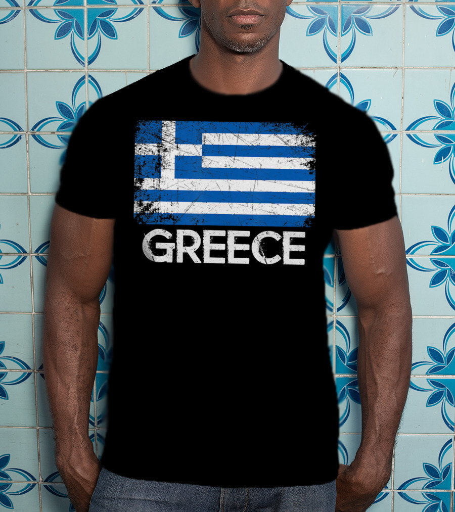 Greek Flag Vintage Greece Made In Gree T-Shirt