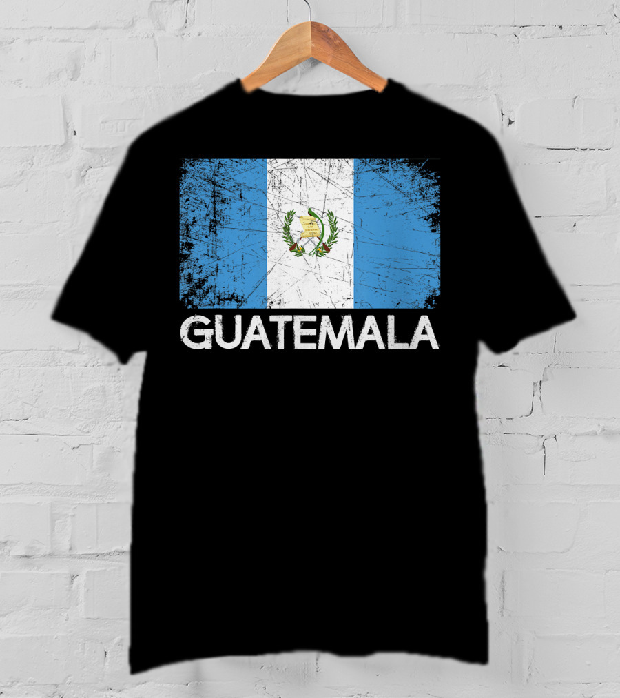 Vintage Guatemalan Flag Distressed Guatemala Emblem T-Shirt