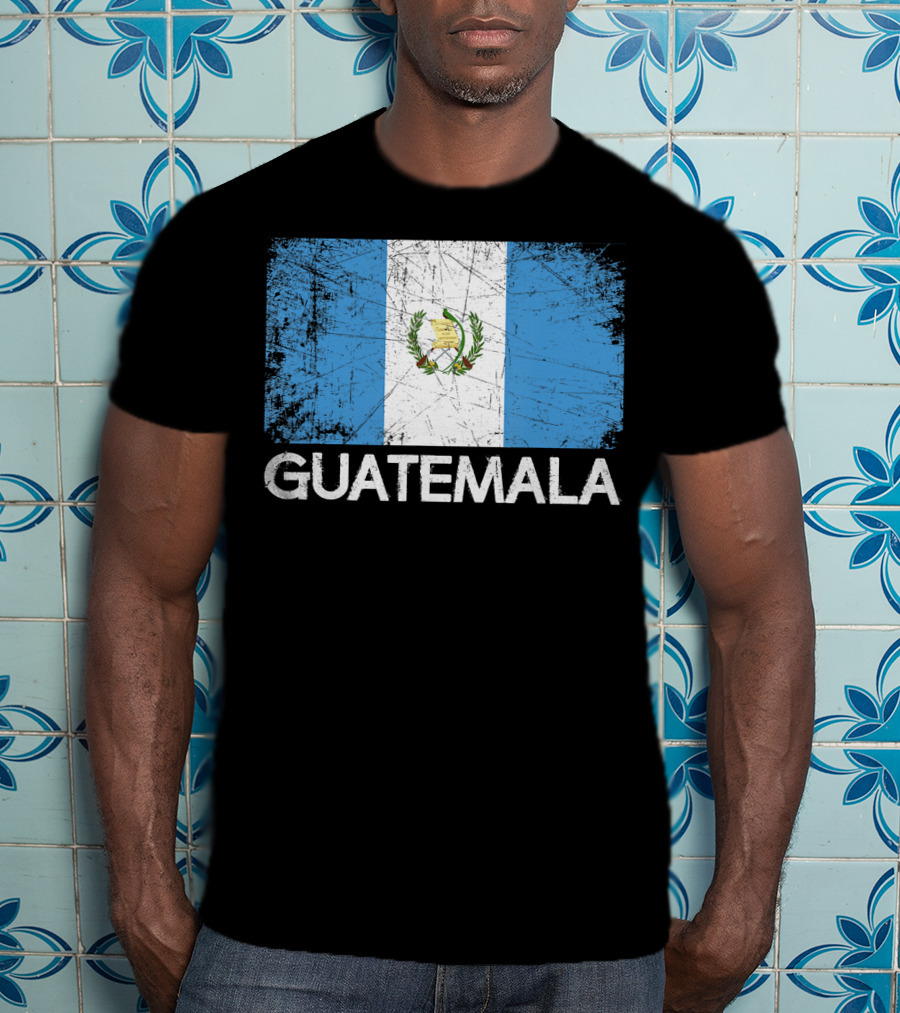 Vintage Guatemalan Flag Distressed Guatemala Emblem T-Shirt