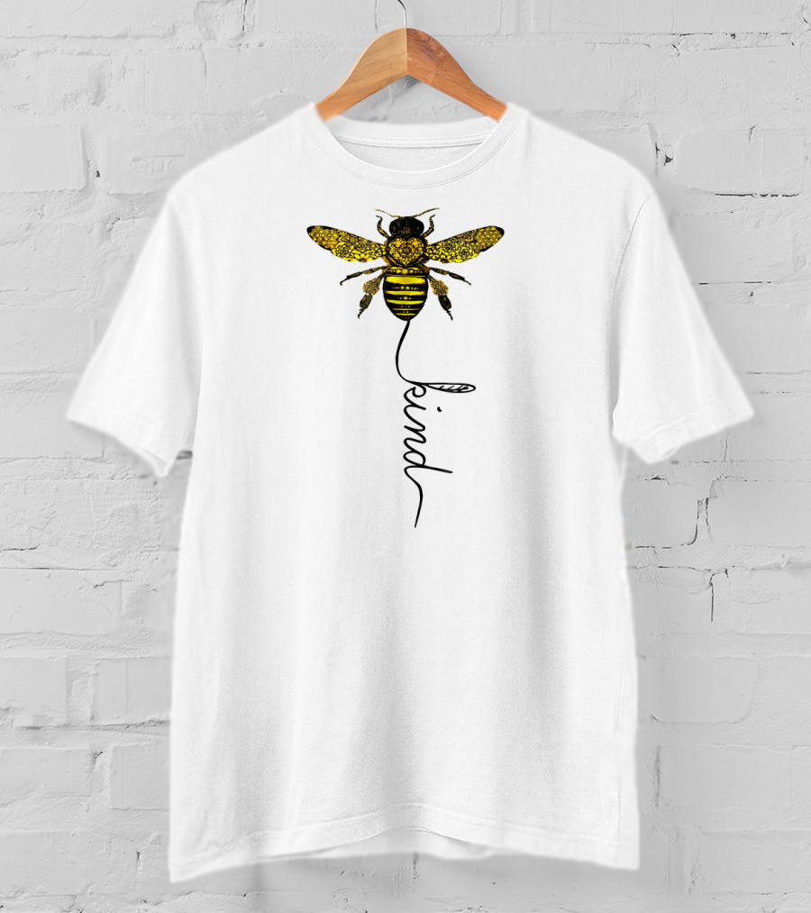 Happy Bees Funny Kind For Bees Love Kind Floral Bee T-Shirt