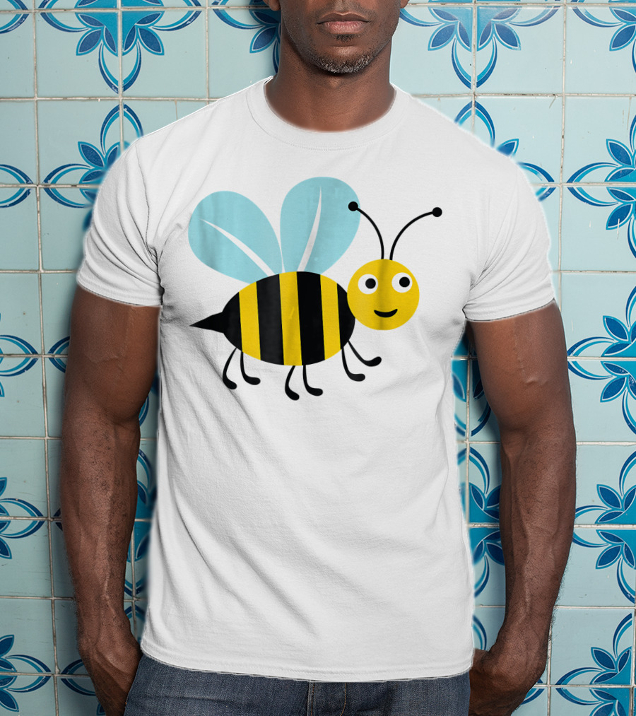 Happy Honey Bee Cute Cartoon T-Shirt