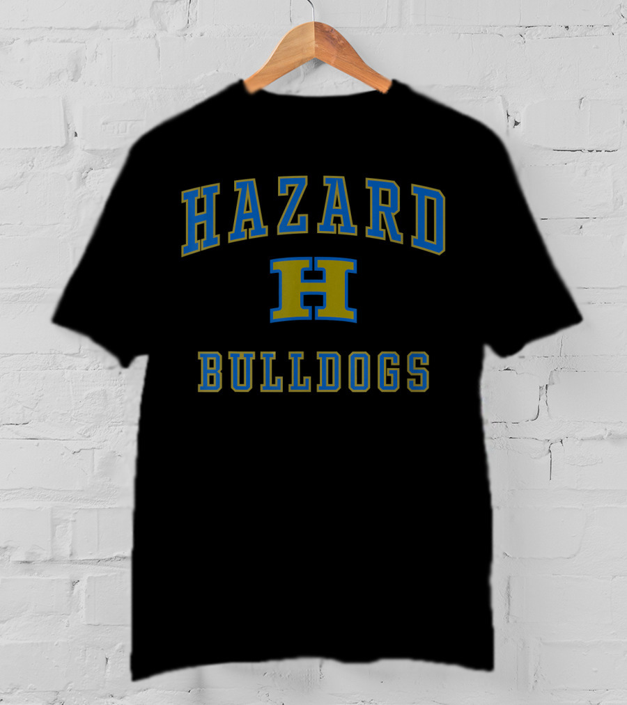 Hazard High School Bulldogs Large Block Style Text With Prominent H T-Shirt