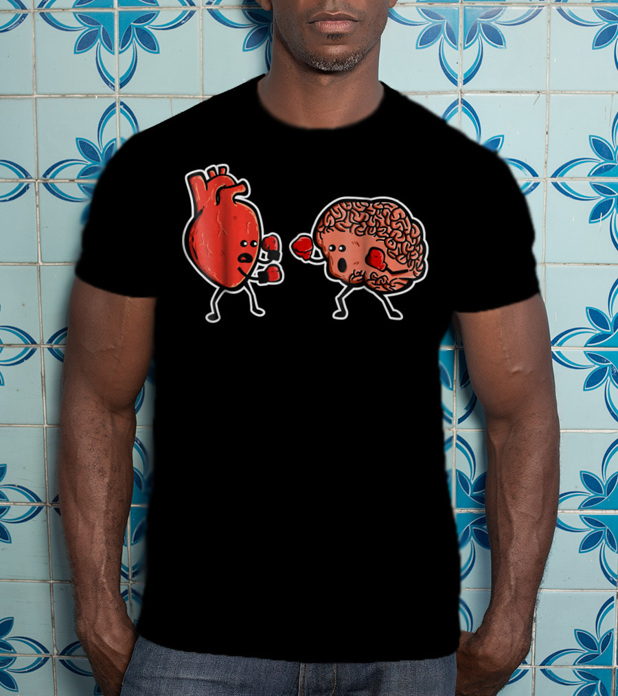 Heart And Brain Boxing Match Showdown T-Shirt