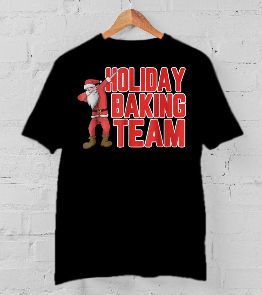 Holiday Baking Team Dabbing Santa T-Shirt
