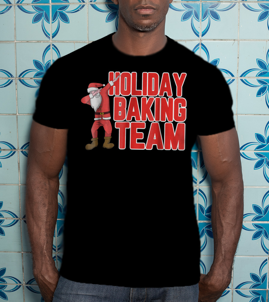 Holiday Baking Team Dabbing Santa T-Shirt