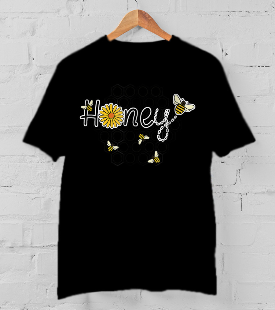 Honey Flower Honeybees Honeycomb Beekeeper T-Shirt