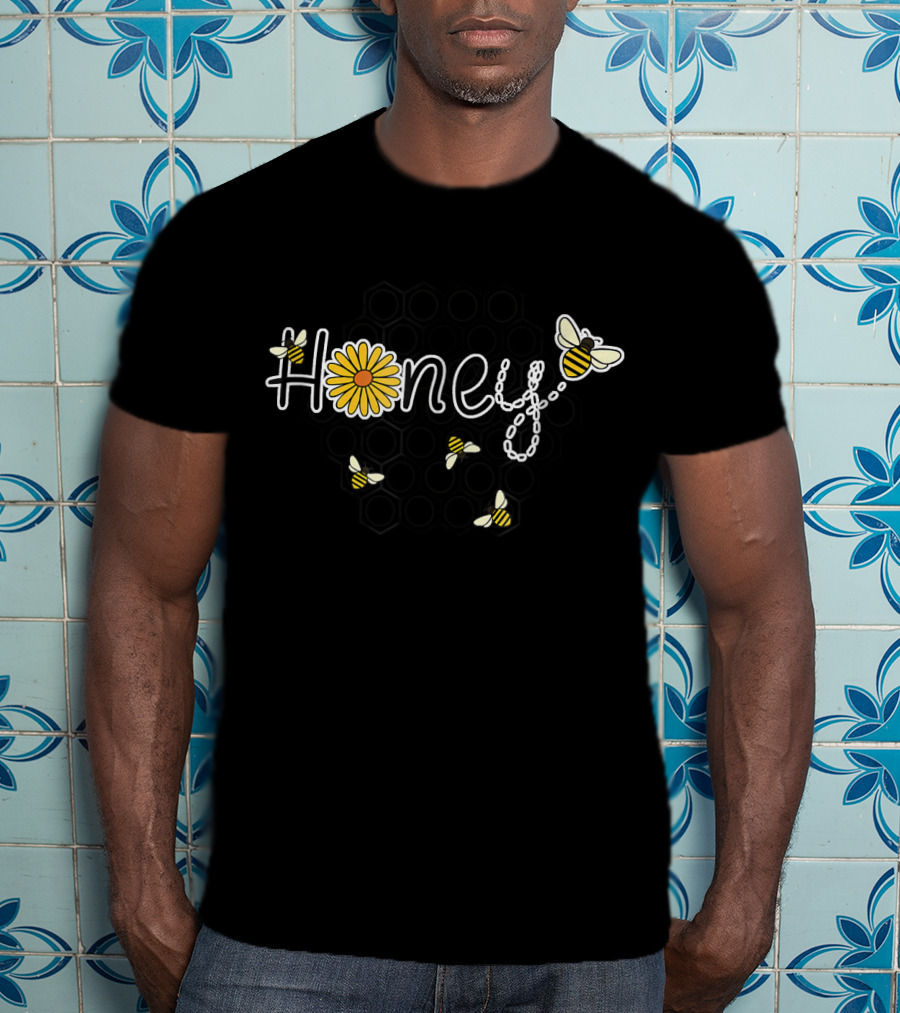 Honey Flower Honeybees Honeycomb Beekeeper T-Shirt