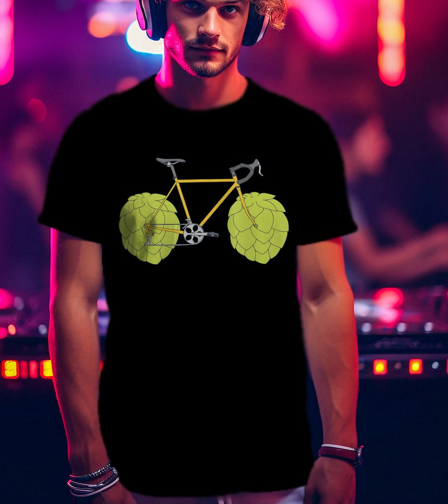 Hop Bike Beer Bicycle Cycle With Hops Wheels T-Shirt