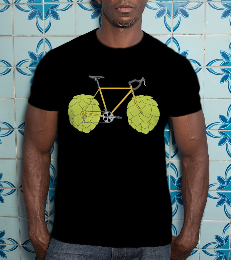 Hop Bike Beer Bicycle Cycle With Hops Wheels T-Shirt