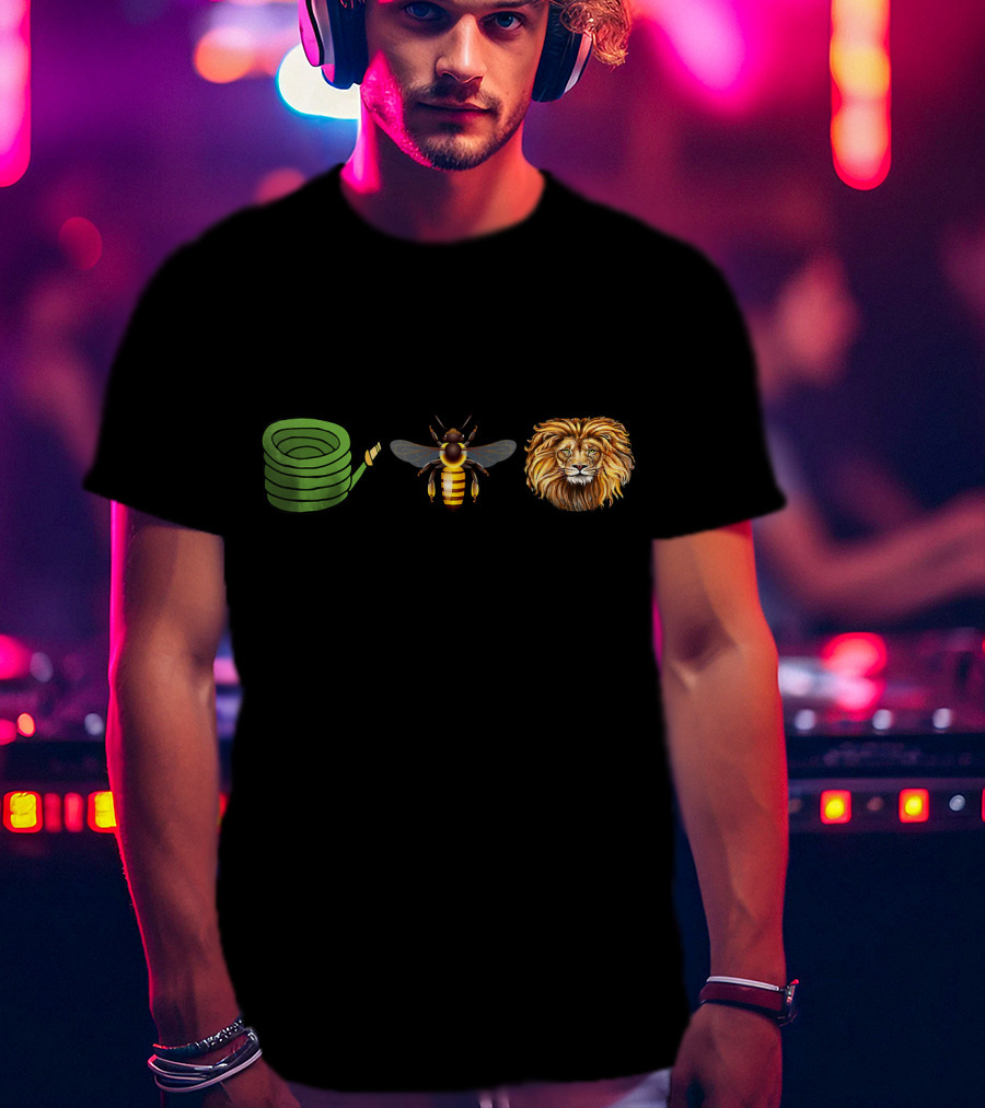 Hose Bee Lion Mane Emoji Sequence T-Shirt