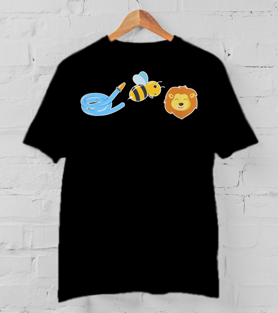 Hose Bee Lion Animal Funny Graphic Tee Wordplay T-Shirt