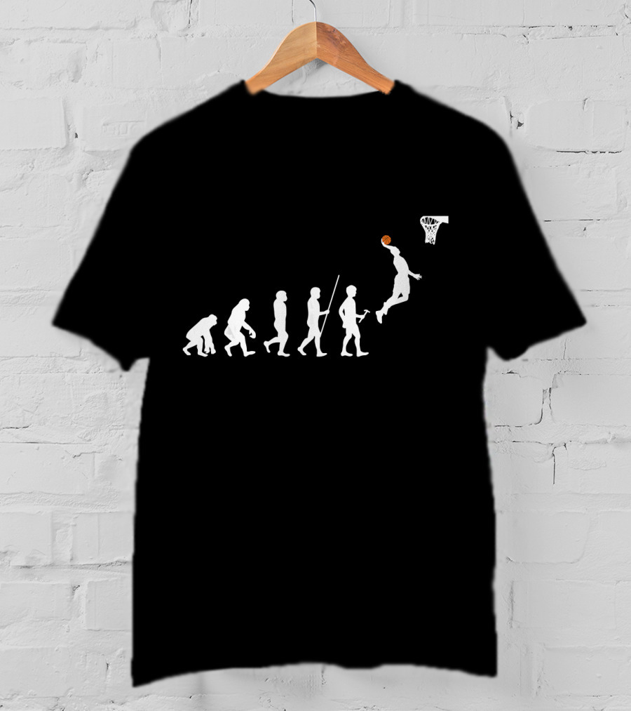 Evolution Of Man Playing Basketball Dunk T-Shirt