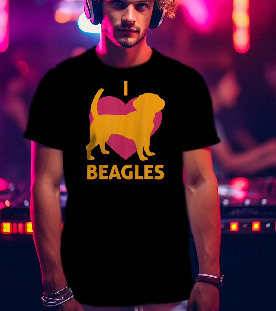 I Heart Beagles Love Pet Lover Animal BEAGLE T-Shirt