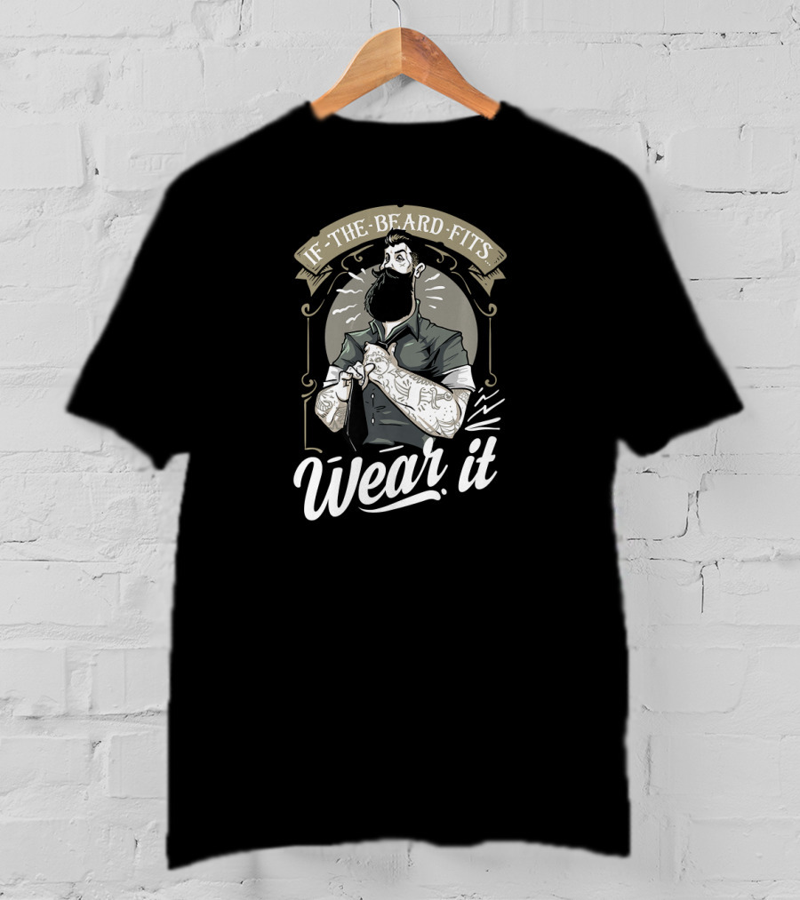If The Beard Fits Wear It Rockabilly Tattooed Man T-Shirt
